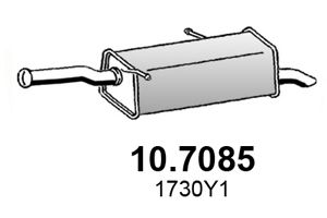 Глушитель выхлопных газов конечный ASSO 10.7085