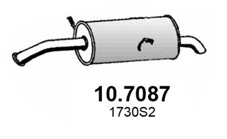 Глушитель выхлопных газов конечный ASSO 10.7087