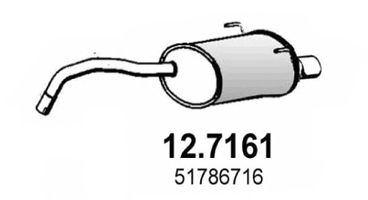 Глушитель выхлопных газов конечный ASSO 12.7161