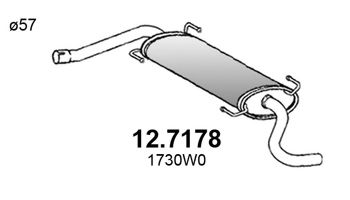 Глушитель выхлопных газов конечный ASSO 12.7178