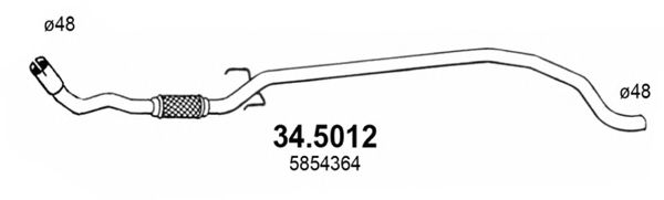 Труба выхлопного газа ASSO 34.5012