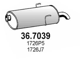 Глушитель выхлопных газов конечный ASSO 36.7039