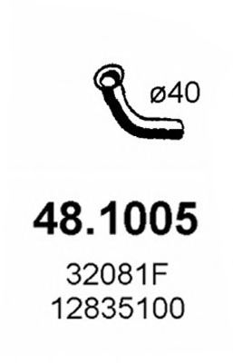 Труба выхлопного газа WALKER 01819