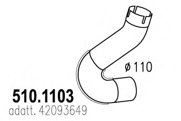 Труба выхлопного газа ASSO 510.1103