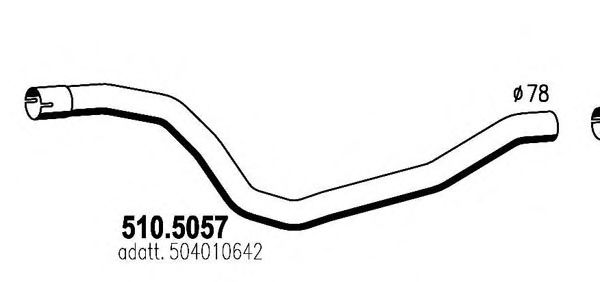 Труба выхлопного газа ASSO 510.5057