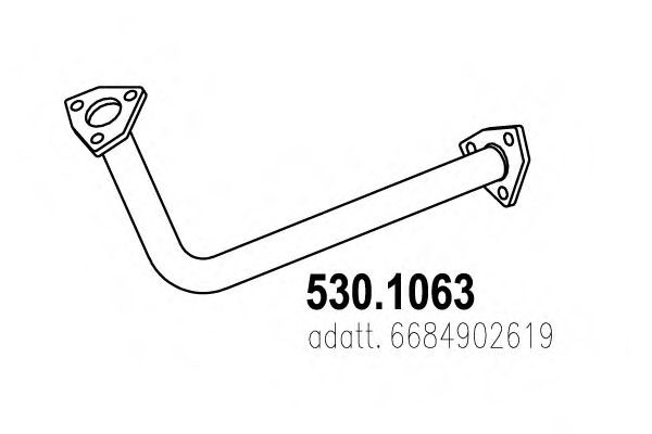 Труба выхлопного газа ASSO 530.1063