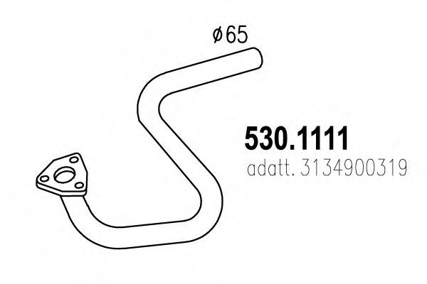 Труба выхлопного газа ASSO 530.1111