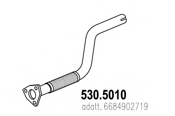 Труба выхлопного газа ASSO 530.5010