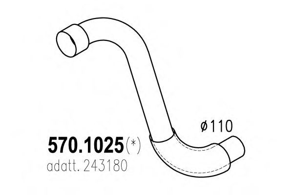 Труба выхлопного газа ASSO 570.1025