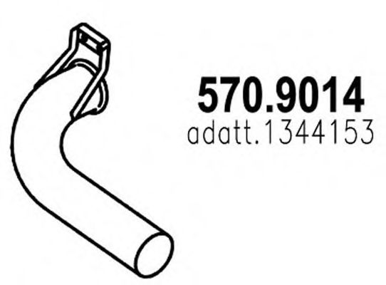 Труба выхлопного газа ASSO 570.9014