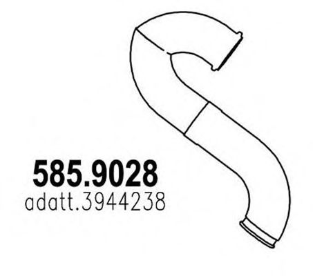 Труба выхлопного газа ASSO 585.9028