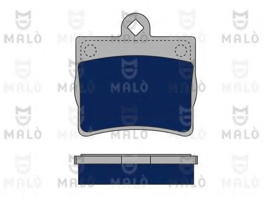 Комплект тормозных колодок, дисковый тормоз MALÒ 1050114