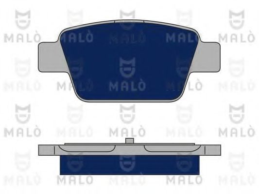 Комплект тормозных колодок, дисковый тормоз MALÒ 1050129