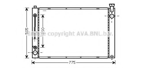Радиатор, охлаждение двигателя PRASCO TO2427
