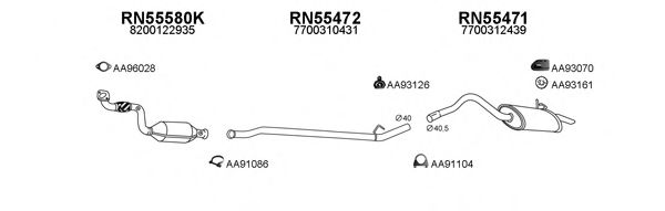 Система выпуска ОГ VENEPORTE 550122