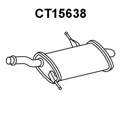 Глушитель выхлопных газов конечный VENEPORTE CT15638