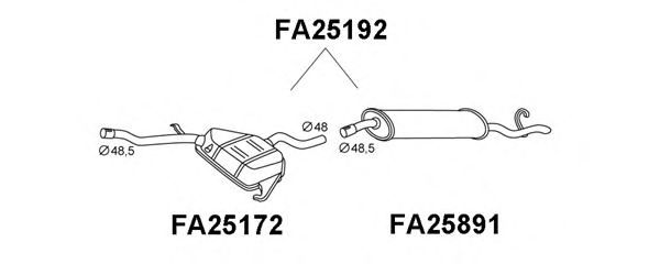 Глушитель выхлопных газов конечный VENEPORTE FA25192