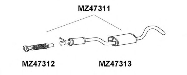 Глушитель выхлопных газов конечный VENEPORTE MZ47311