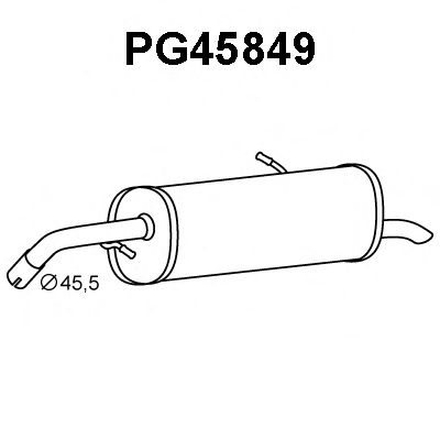 Глушитель выхлопных газов конечный VENEPORTE PG45849