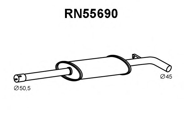 Средний глушитель выхлопных газов VENEPORTE RN55690