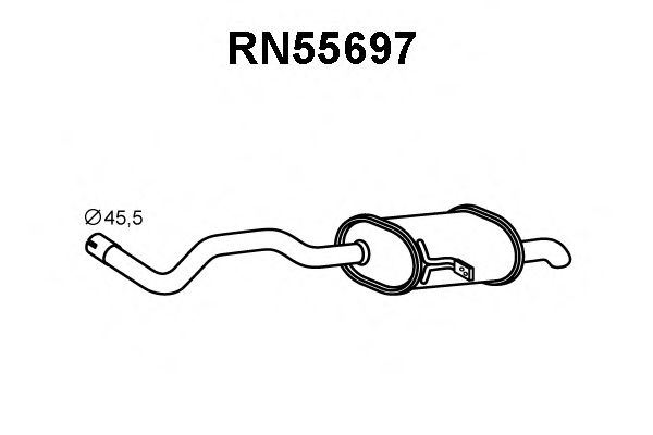 Глушитель выхлопных газов конечный VENEPORTE RN55697