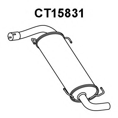 Глушитель выхлопных газов конечный VENEPORTE CT15831