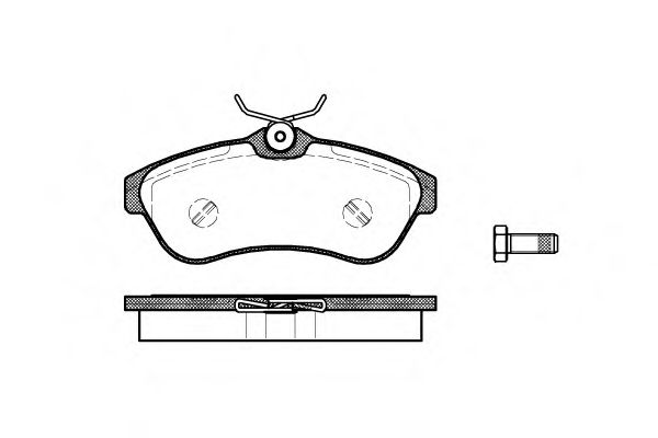 Комплект тормозных колодок, дисковый тормоз WOKING P9803.00