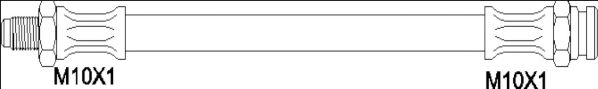 Тормозной шланг WOKING G1900.98