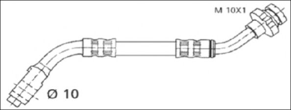 Тормозной шланг WOKING G1903.88