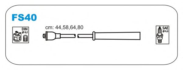 Комплект проводов зажигания JANMOR FS40