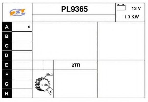 Стартер SNRA PL9365