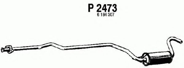 Средний глушитель выхлопных газов FENNO P2473