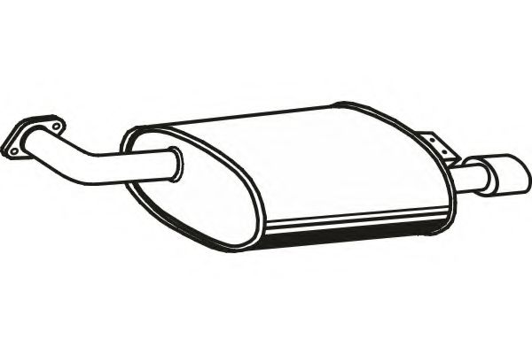 Глушитель выхлопных газов конечный FENNO 4126