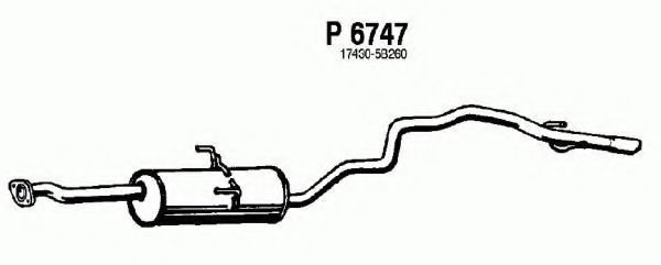 Глушитель выхлопных газов конечный FENNO P6747