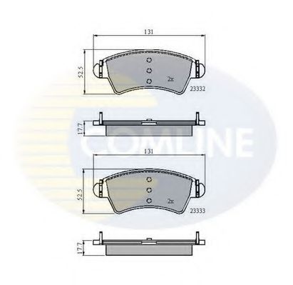 Комплект тормозных колодок, дисковый тормоз COMLINE CBP01260