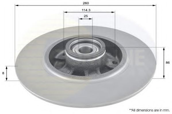 Тормозной диск COMLINE ADC3015