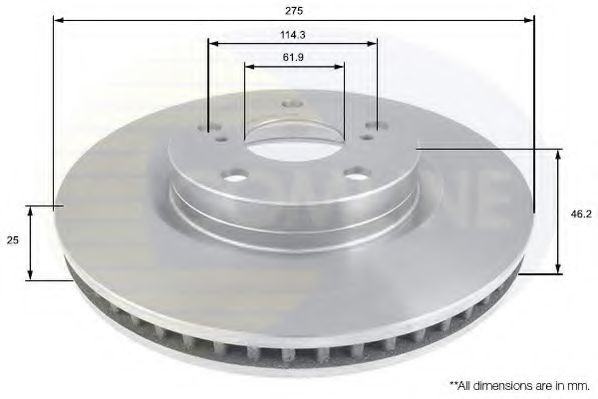 Тормозной диск COMLINE ADC01136V