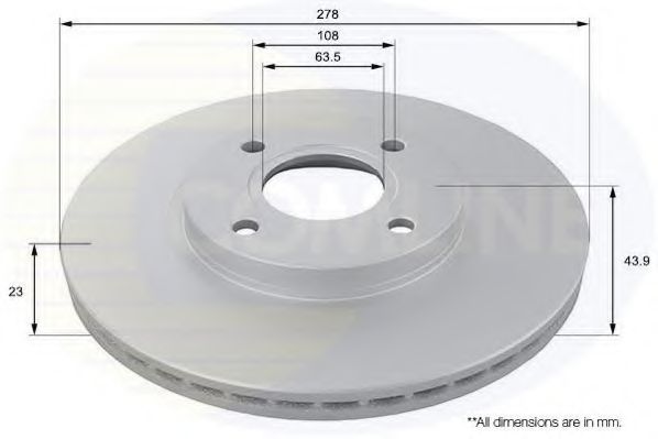 Тормозной диск COMLINE ADC1260V