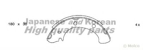 Комплект тормозных колодок ASHUKI 1050-1007