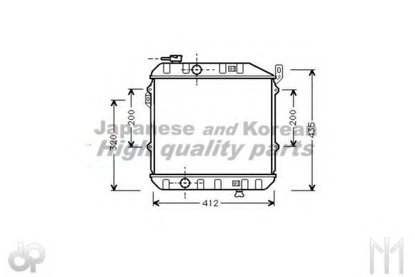 Радиатор, охлаждение двигателя KAGER 311951