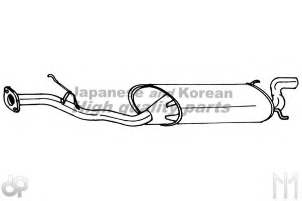 Глушитель выхлопных газов конечный ASHUKI H281-85