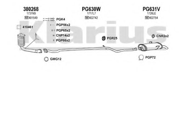 Система выпуска ОГ KLARIUS 630929U