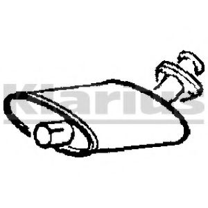 Средний глушитель выхлопных газов KLARIUS JR338T