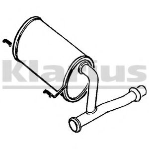 Средний глушитель выхлопных газов KLARIUS PG550M