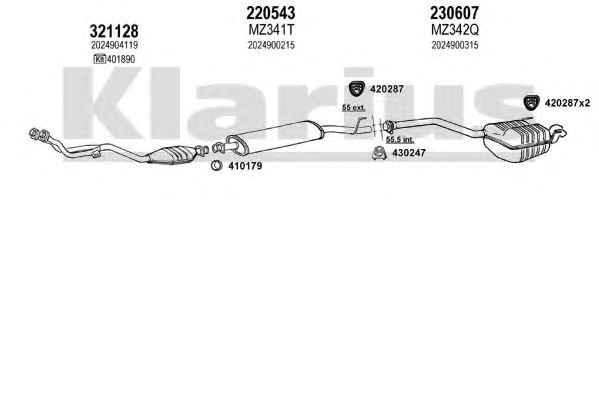 Система выпуска ОГ KLARIUS 600530E