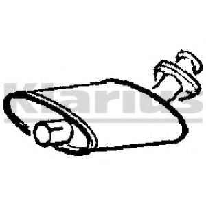 Средний глушитель выхлопных газов KLARIUS 210870