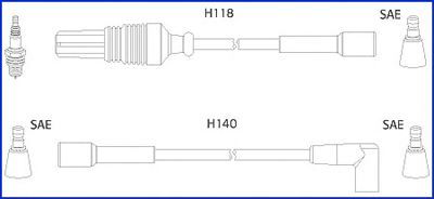 Комплект проводов зажигания HITACHI 134471