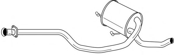 Средний глушитель выхлопных газов MTS 53990