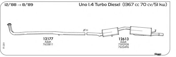 Система выпуска ОГ SIGAM FI201
