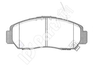 Комплект тормозных колодок, дисковый тормоз IPS Parts IBD-1487